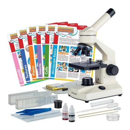 United Scope. AmScope 40X-1000X Monocular LED Microscope with USB Camera, Slide Preparation Kit & Experiment Kit M100C-LED-SP14-EXCL1-E